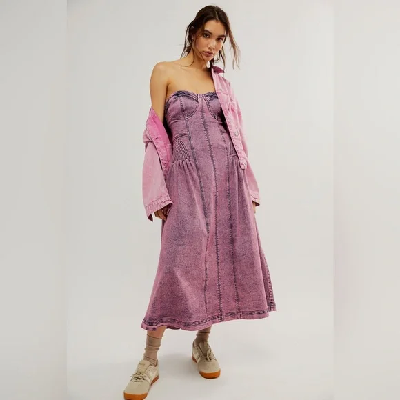 Free People Malibu Midi Dress - Picture 4 of 6